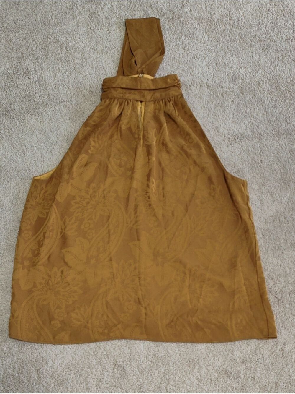 Ann Taylor Golden Mustard Halter Tank Top